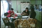 Family eating dinner
