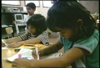 School children studying